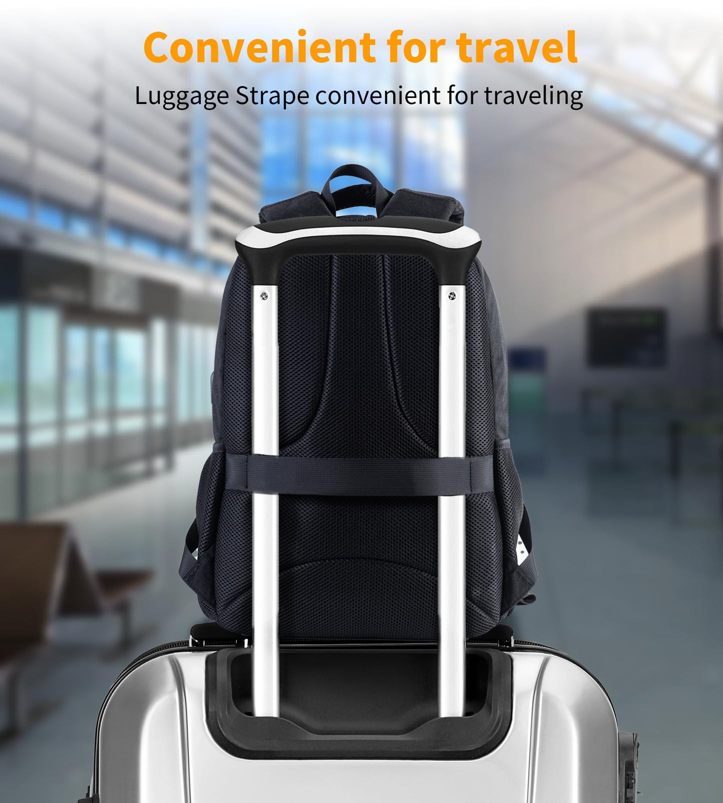 Travel Laptop Backpack for Men Women Durable Carry on Backpack for Work, Travel, College Bookbag or Laptop Bookbag with USB Charging Hole, Water Resistant, Large Capacity