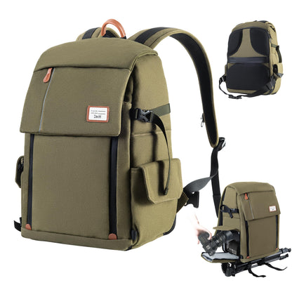 Camera Backpack Bag Waterproof for DSLR/SLR/Mirrorless Photography with Tripod Holder & Removable Modular Inserts & Laptop Compartment Compatible with Canon, Nikon, Sony, Fuji