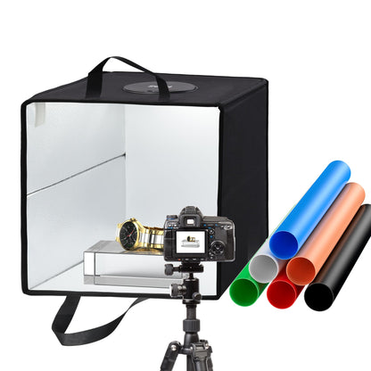 Light Box Photography Photo Shooting Tent kit,Portable Folding Photography Light Tent with CRI >95 120pcs LED Light & 6-Color Backgrounds