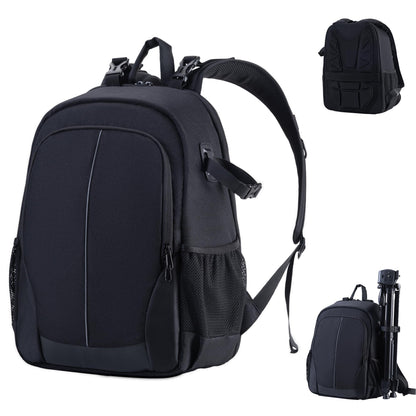 Camera Backpack Professional Camera Bag Waterproof Canvas Photography Backpack with Front Hard Shell&Laptop Compartment&Tripod Holder&Rain Cover Compatible with Canon/Nikon/Sony