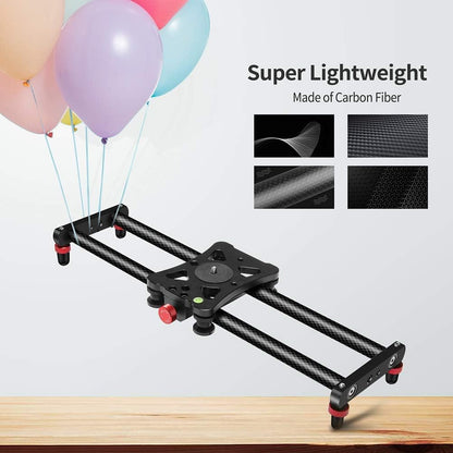 Camera Slider Adjustable Carbon Fiber Camera Dolly Track Slider Video Stabilizer Rail for Camera DSLR Video Movie Photography Camcorder Stabili & phone