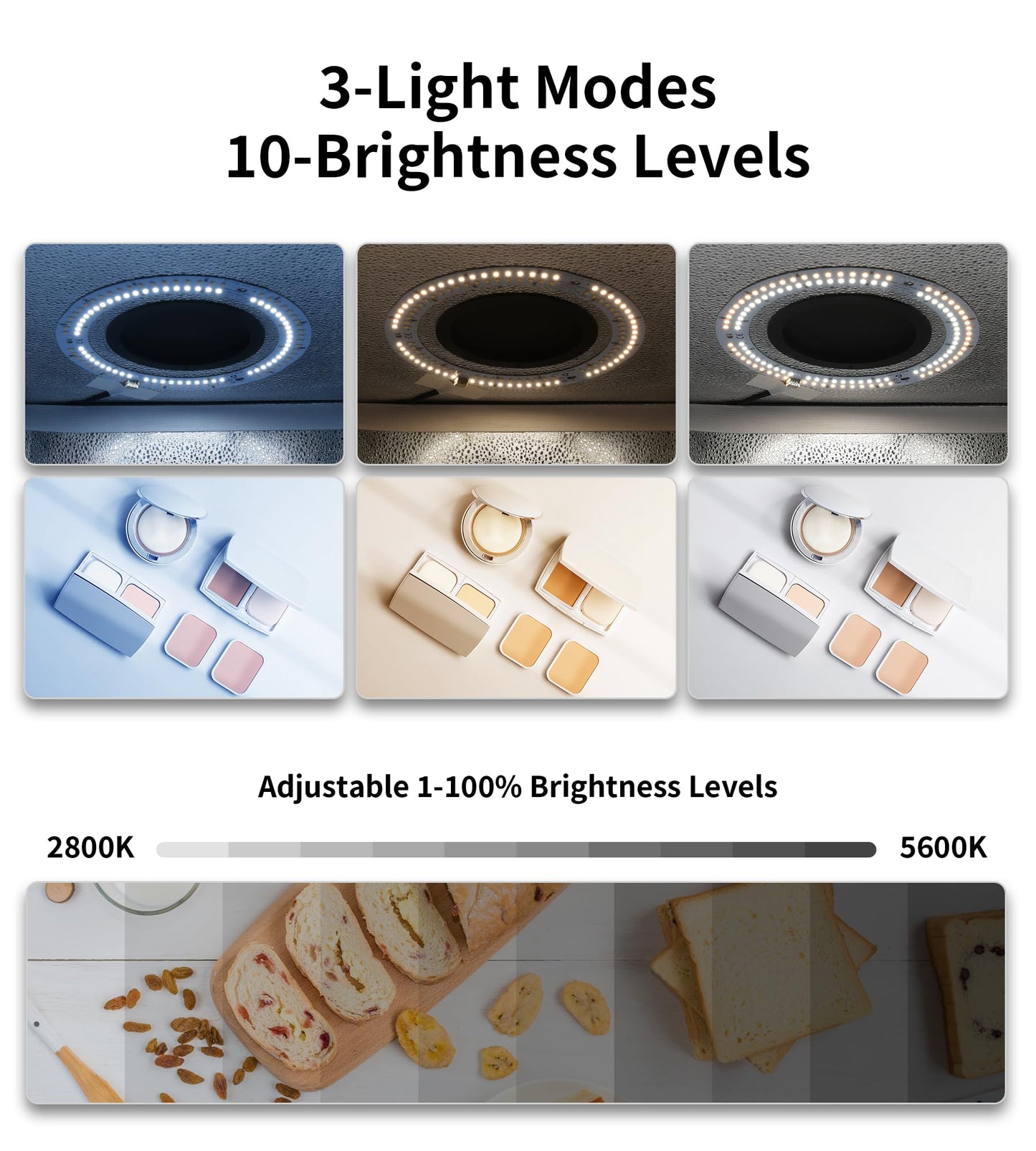 Light Box Photography Photo Shooting Tent kit,Portable Folding Photography Light Tent with CRI >95 120pcs LED Light & 6-Color Backgrounds