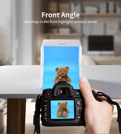 Light Box Photography Portable Folding Photography Light Tent Kit with LED Light 4 Colors Backgrounds for Necklaces, Rings, Watch, Cosmetics